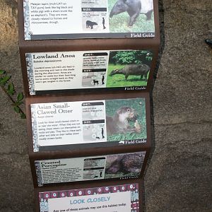asian forest sanctuary - mixed exhibits sign