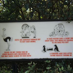 Sign from the opening day of the new zoo still in use today