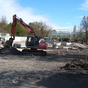 View of construction work of new Sealion enclosure