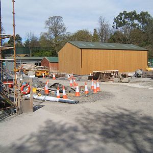 View of construction work of new Sealion enclosure