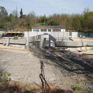 View of construction work of new Sealion enclosure