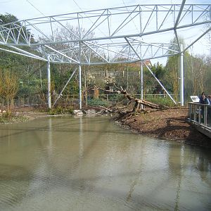 View inside the new Flamingo Aviary