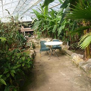 Picnic table in the Tropics Hall (April 19th, 2015)
