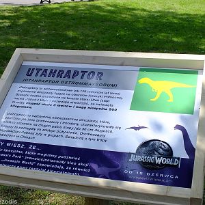 Sign for a Dinosaur Model