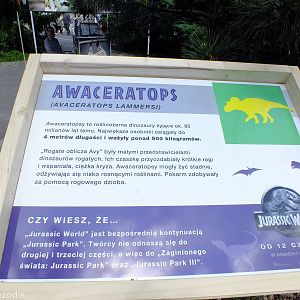 Sign for a Dinosaur Model