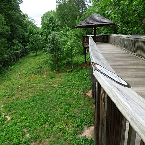 One side of Manned Wolf/Giant Anteater Exhibit