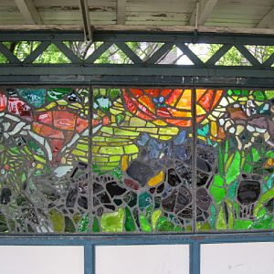 Animal Stained Glass Art in the Bronx Zoo Subway Station