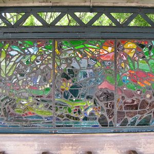 Animal Stained Glass Art in the Bronx Zoo Subway Station