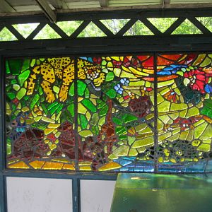 Animal Stained Glass Art in the Bronx Zoo Subway Station