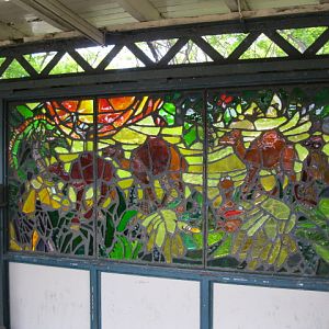 Animal Stained Glass Art in the Bronx Zoo Subway Station