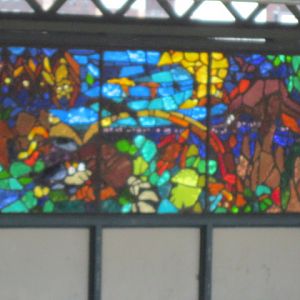 Animal Stained Glass Art in the Bronx Zoo Subway Station