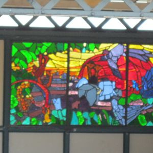 Animal Stained Glass Art in the Bronx Zoo Subway Station