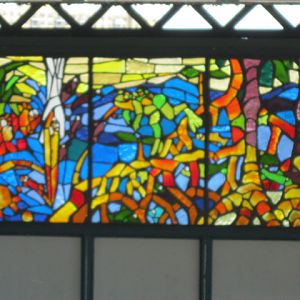 Animal Stained Glass Art in the Bronx Zoo Subway Station