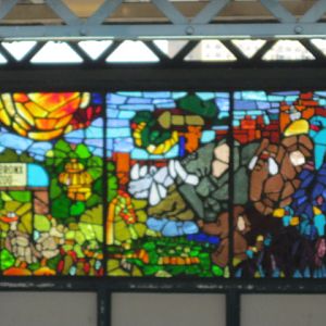 Animal Stained Glass Art in the Bronx Zoo Subway Station