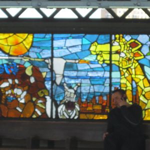 Animal Stained Glass Art in the Bronx Zoo Subway Station