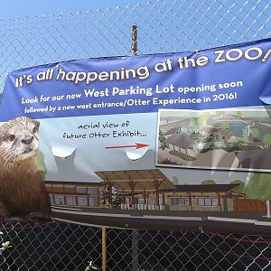 New Otter Exhibit and Parking Lot Sign