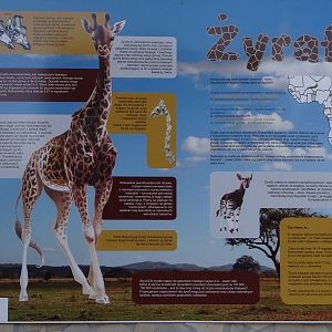 Education panel at giraffe house
