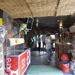 Shop and entrance desk, June 2015.