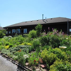 Entrance Building + Garden (from inside zoo)