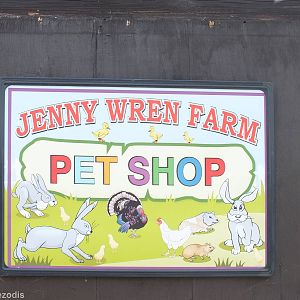 Sign for Area in Jenny Wren Farm with Animals for Sale