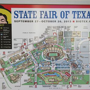 Map of Fair Park (where the Children's Aquarium + Texas Discovery Gardens a