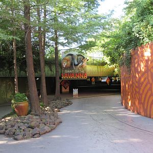Tunnel separating the two sections of the zoo