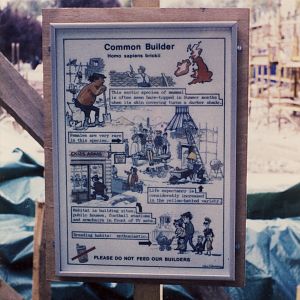 label for builders Chester Zoo 17 August 1988