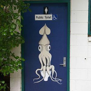 toilet door