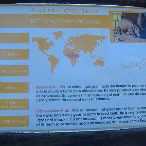 Vergel Safari Park hippo sign