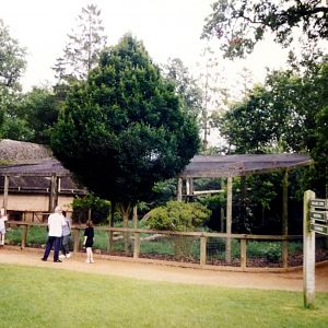 old Leopard cage at Cotswold Wildlife Park