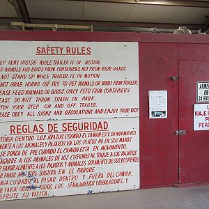 8-Foot High Safety Rules Sign (plus armed guard sign)