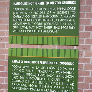 You would never see this in Canada!! - huge sign by the entrance gate