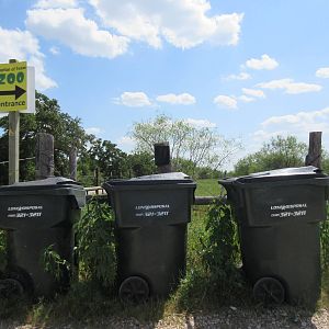Entrance Sign (before a long gravel road that leads to the zoo)