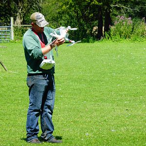 Falcon training using drone .
