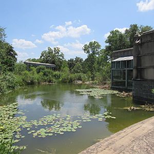 Entrance Building + Large Pond