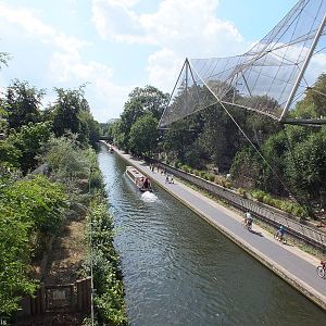 View of the Canal that Goes Through the Zoo
