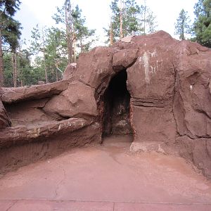 American Black Bear Exhibit - viewing cave for bear den