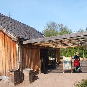 Lynx viewing area and gift shof building (May 2nd, 2015)