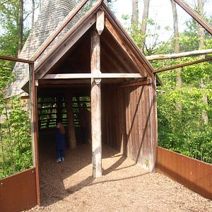 Entrance to viewing hut (May 2nd, 2015)