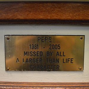 Plaque in chimp house