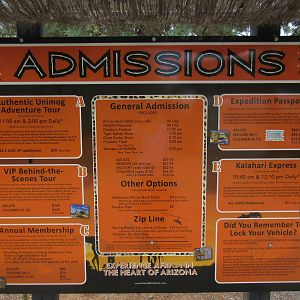 Expensive Zoo! ($33 per adult is the basic entrance fee plus extras)