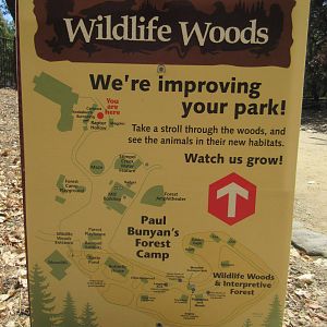 Map of Wildlife Woods (Paul Bunyon's Forest Camp)