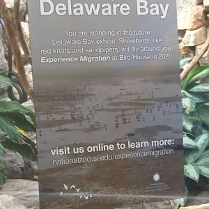 Sign about the Delaware Bay Exhibit