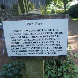 Sign for visitors information