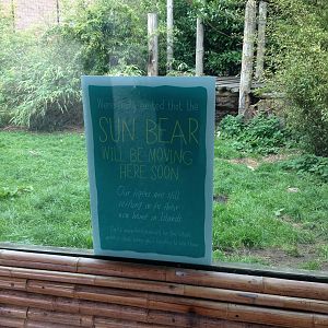 Sign confirming Sun Bears
