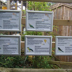 Signage for the Himalayan Bird Aviary