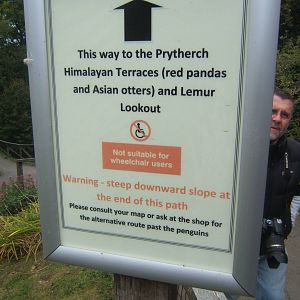 Signage that does give fair warning the path is a little on the steep side