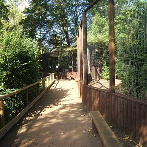 View of Owl Aviary`s and path