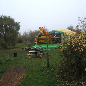 Bouncy Castle on what used to be a waterfowl enclosure