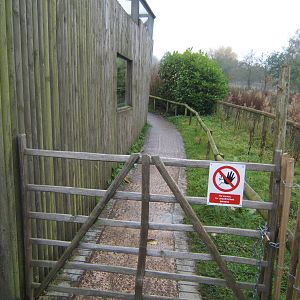 Closed off path by the old Lemur House